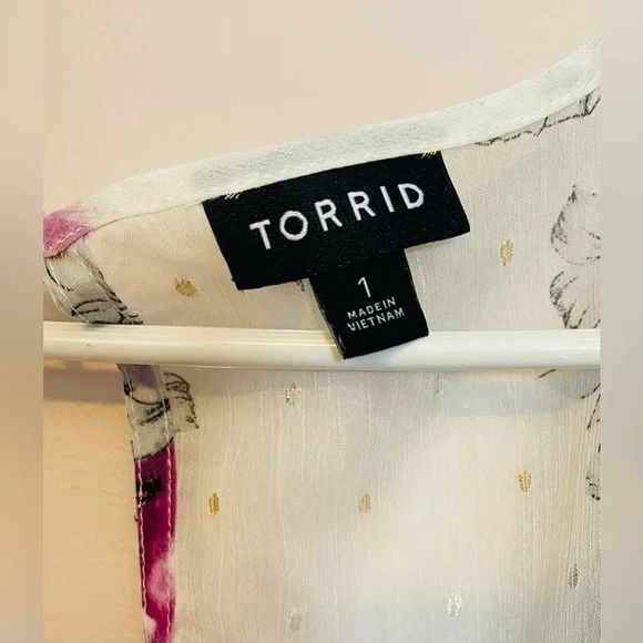 Torrid Floral Maxi Dress - Pink and Cream - Picture 9 of 16